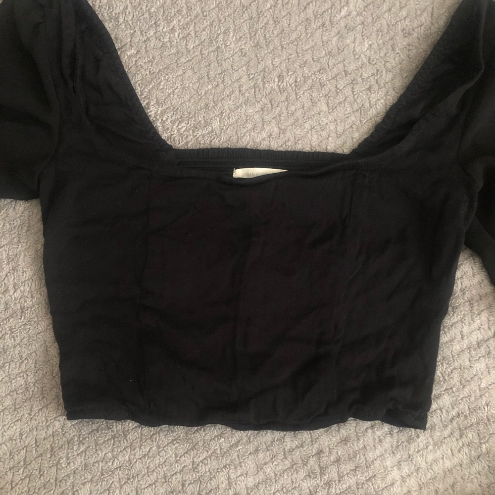 Urban Outfitters black cropped shirt